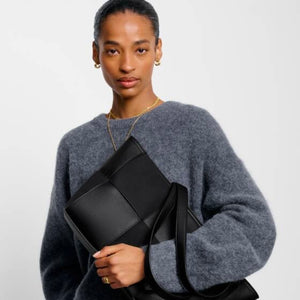 Katie Loxton | Taya Black Woven Tote Bag