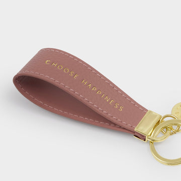 Katie Loxton | Sentiment Pink Loop Keyring Choose Happiness