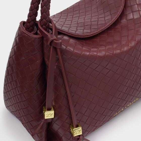 Katie Loxton | Nova Top Handle Cherry Red Woven Bag