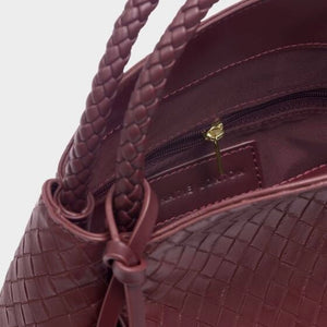 Katie Loxton | Nova Top Handle Cherry Red Woven Bag