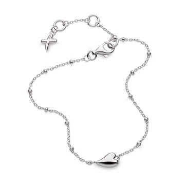 Kit Heath | Desire Kiss Sterling Silver Heart Bracelet