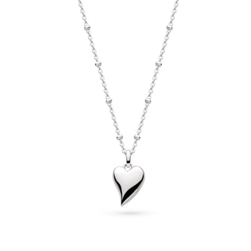 Kit Heath | Sterling Silver Desire Kiss Midi Heart Ball Chain Necklace