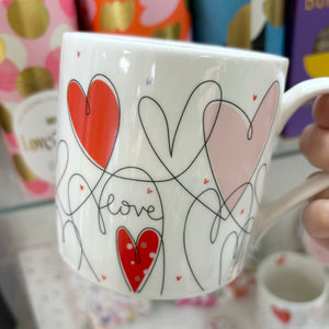 Belly Button Designs | Love Hearts Mug