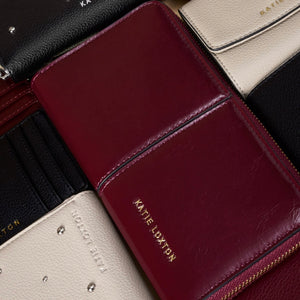 Katie Loxton | Patent Crackle Laila Purse in Cherry