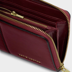 Katie Loxton | Patent Crackle Laila Purse in Cherry