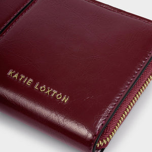 Katie Loxton | Patent Crackle Laila Purse in Cherry