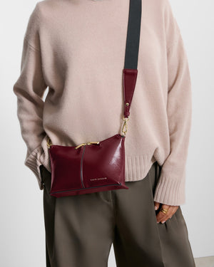 Katie Loxton | Patent Crackle Laila Crossbody Bag | Cherry