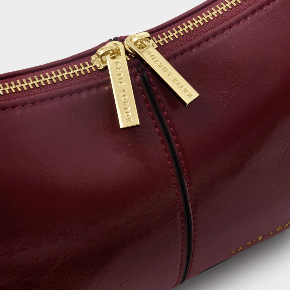 Katie Loxton | Patent Crackle Laila Crossbody Bag | Cherry