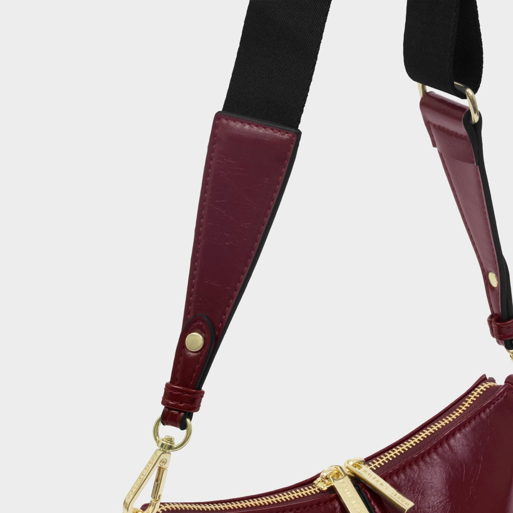 Katie Loxton | Patent Crackle Laila Crossbody Bag | Cherry