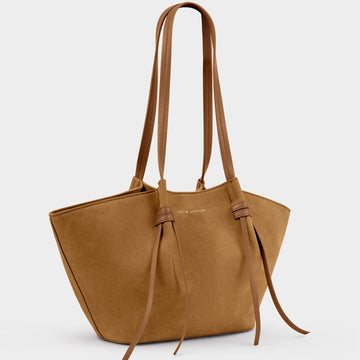 Katie Loxton | Celina Small Faux Suede Tote Bag | Caramel