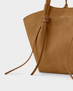 Katie Loxton | Celina Small Faux Suede Tote Bag | Caramel