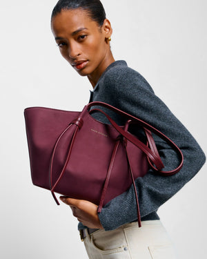 Katie Loxton | Celina Small Faux Suede Tote Bag | Cherry