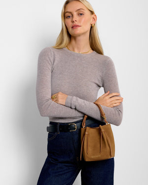 Katie Loxton | Celina Mini Suedette Bucket Bag | Caramel