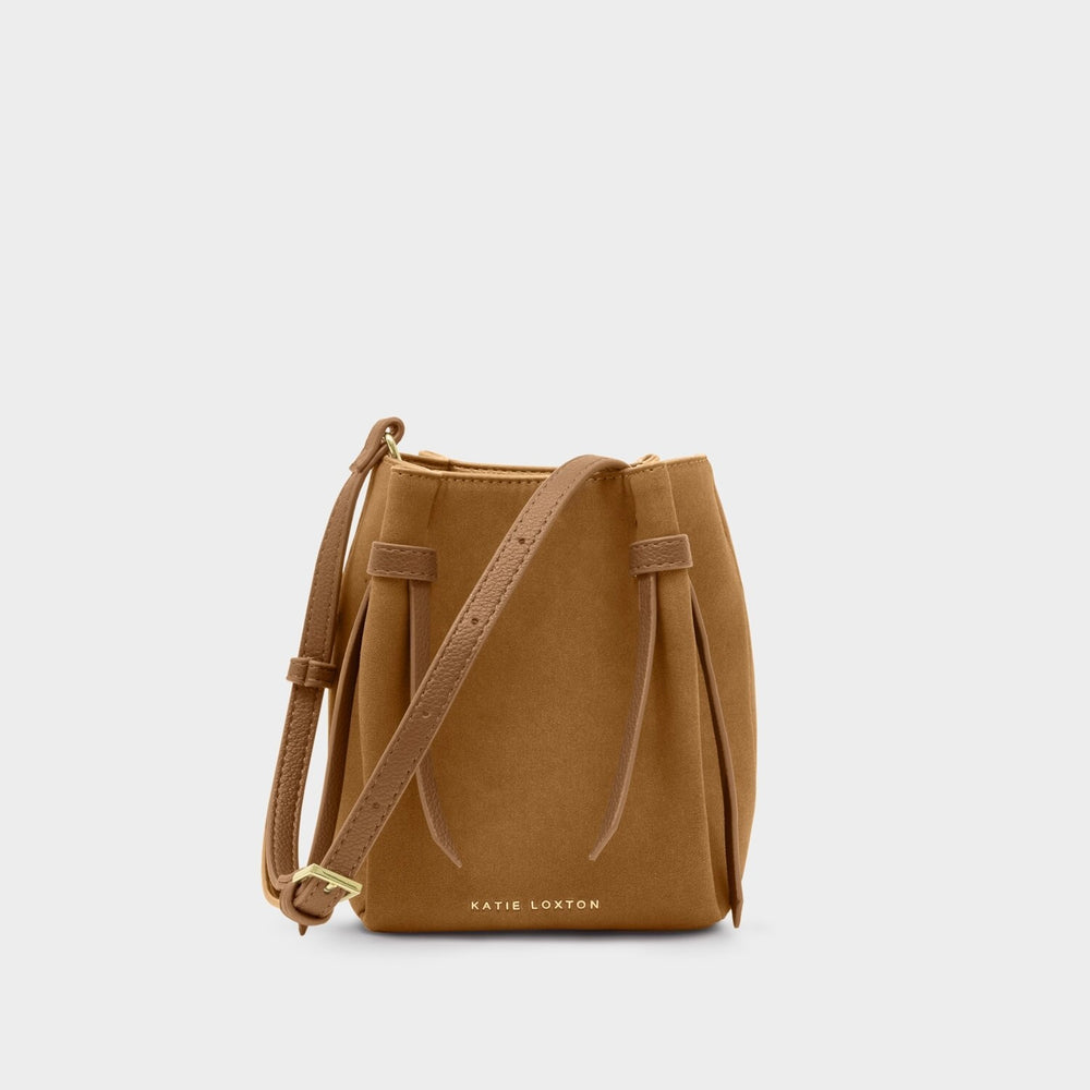 Katie Loxton | Celina Mini Suedette Bucket Bag | Caramel