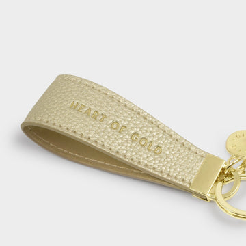Katie Loxton | Sentiment Metallic Gold Loop Keyring | Heart Of Gold