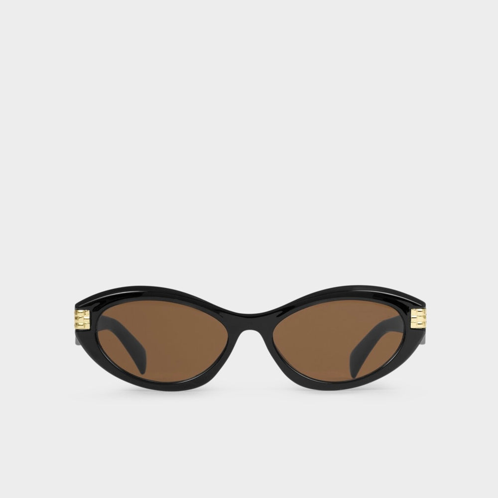 Katie Loxton | Bordeaux Black Slim Oval Sunglasses