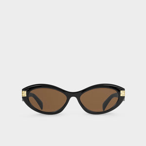 Katie Loxton | Bordeaux Black Slim Oval Sunglasses