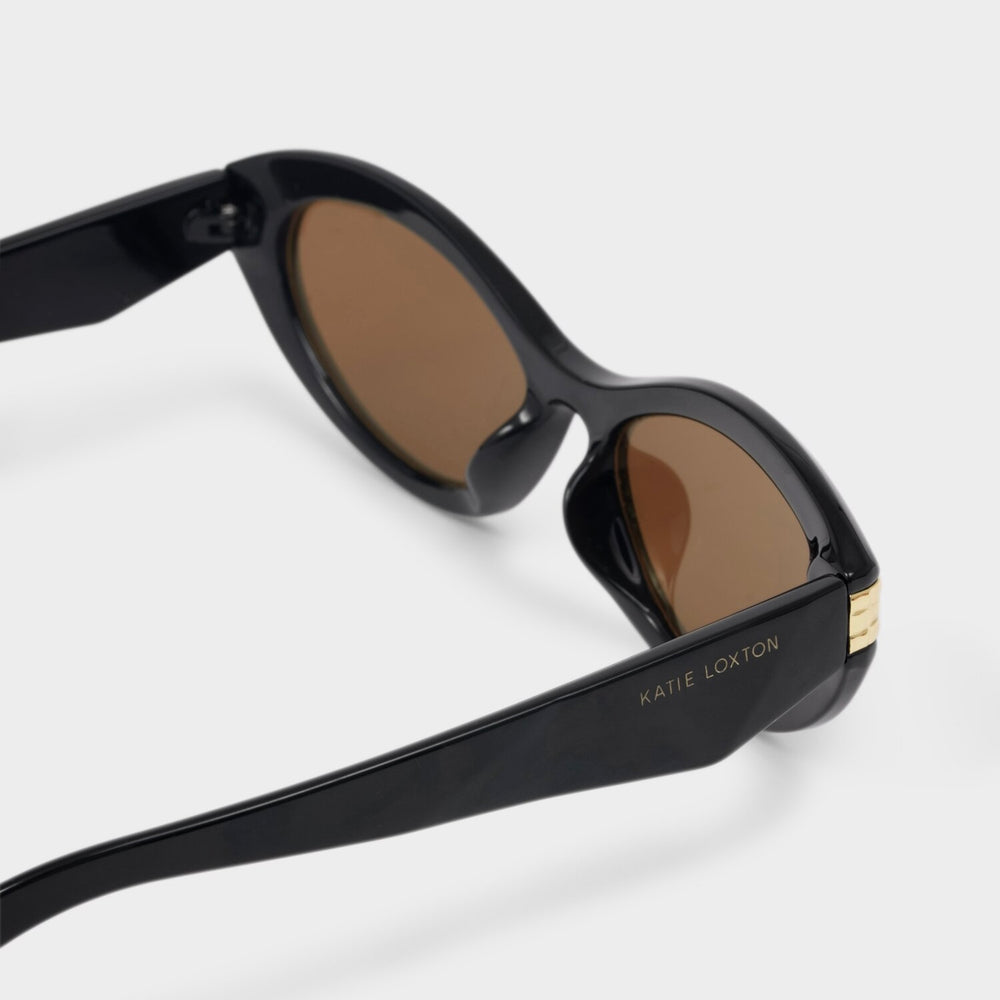 Katie Loxton | Bordeaux Black Slim Oval Sunglasses