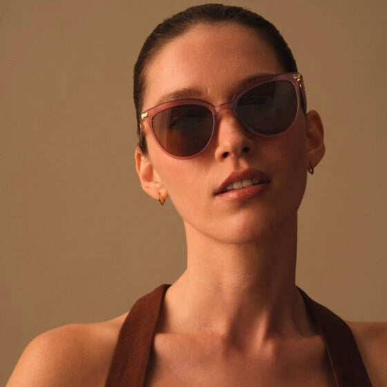 Katie Loxton | Ravello Cherry Transparent Round Sunglasses