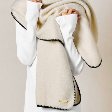 Katie Loxton | Cream Whipstitch Scarf