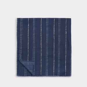 Katie Loxton | Dotted Stripe Print Navy, Blue & Silver Foil Scarf