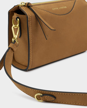 Katie Loxton | Alba Caramel Faux Suede Crossbody Bag