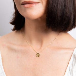 9ct Yellow Gold Romantic Floral Necklace