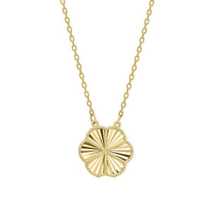 9ct Yellow Gold Romantic Floral Necklace