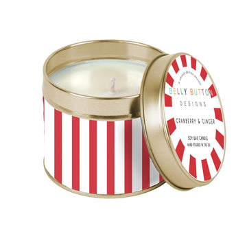 Belly Button Designs | Red Stripe Soy Wax Candle