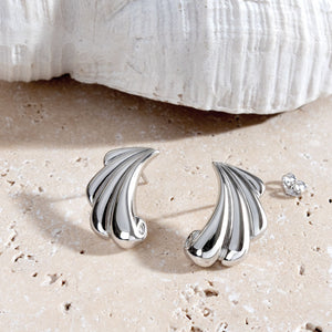 Kit Heath | Sterling Silver Ocean Inspired Grande Stud Earrings
