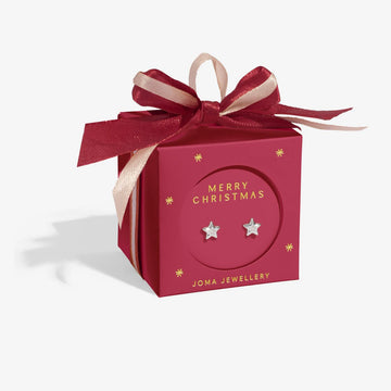 Joma Jewellery | Christmas Star Stud Earrings Bauble Gift Box