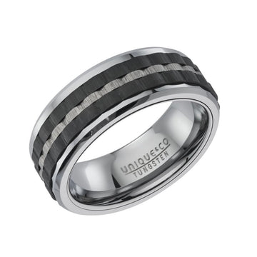 Unique & Co | Tungsten Carbide Patterned Ring