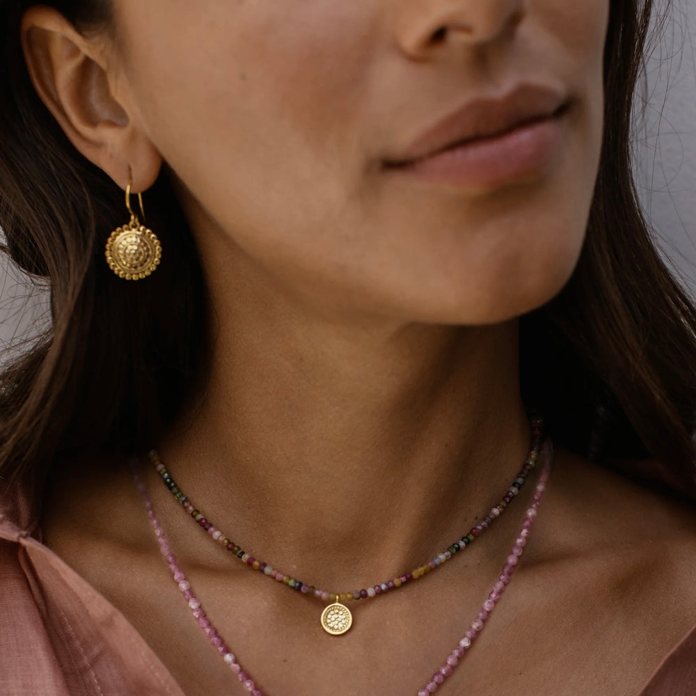 Anna Beck | Scallop Disk Drop Earrings