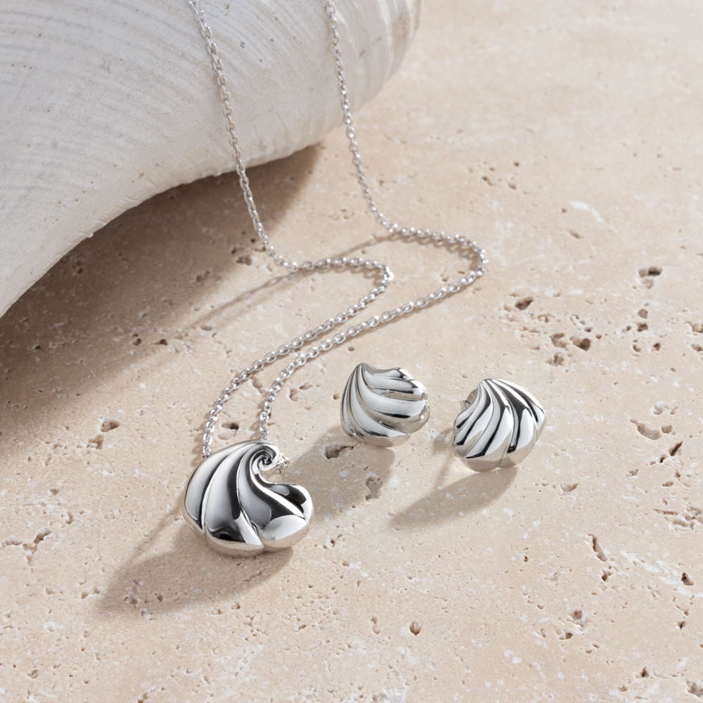 Kit Heath | Sterling Silver Ocean Inspired Spiral Necklace