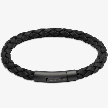 Unique & Co | Antique Black Leather Bracelet