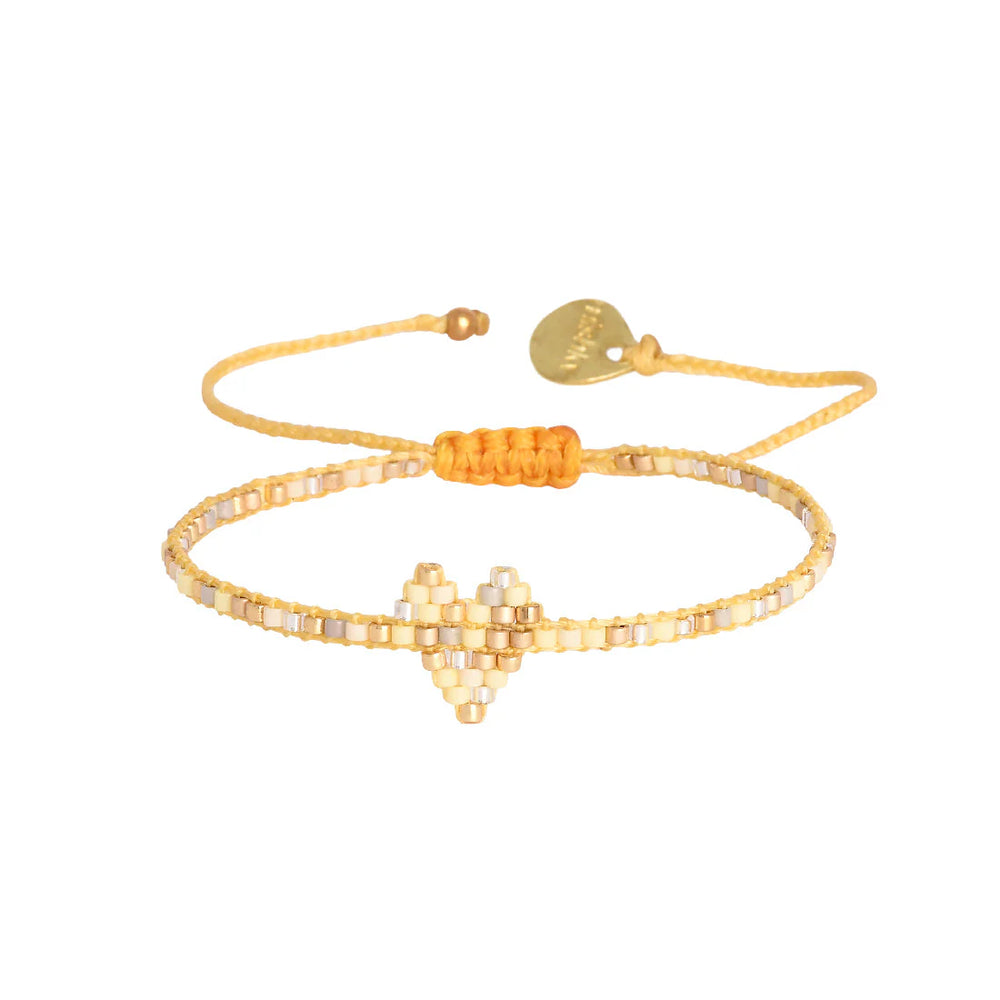 Mishky | Heartsy Row Yellow Bracelet