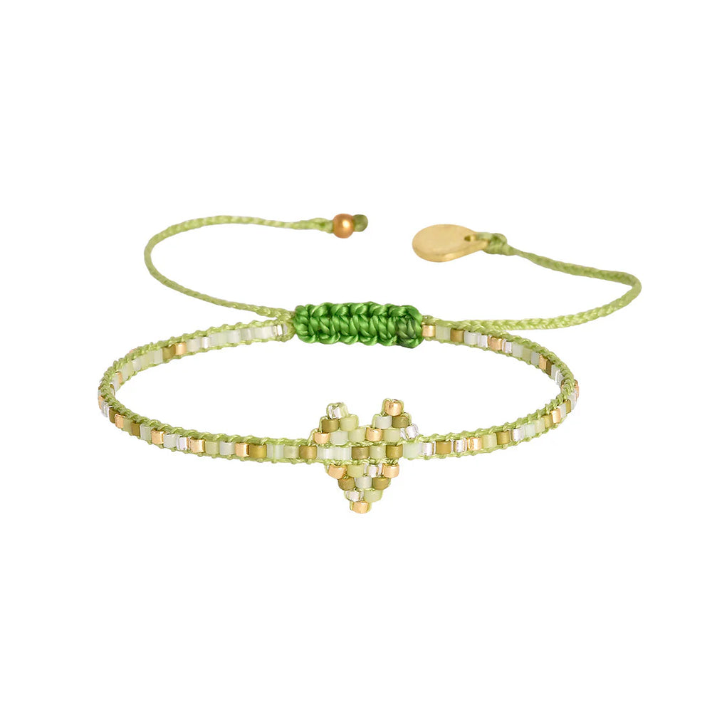 Mishky | Heartsy Row Green Bracelet