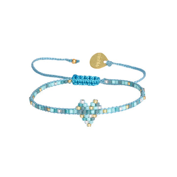 Mishky | Heartsy Row Blue Bracelet