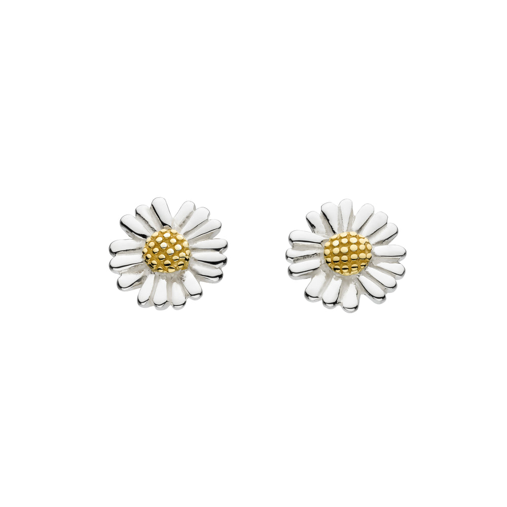 Sterling Silver Daisy Stud Earrings