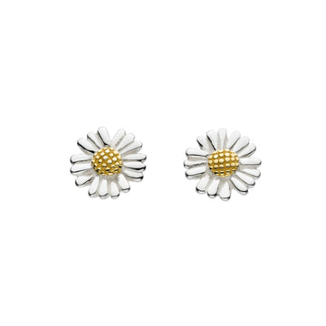Sterling Silver Daisy Stud Earrings