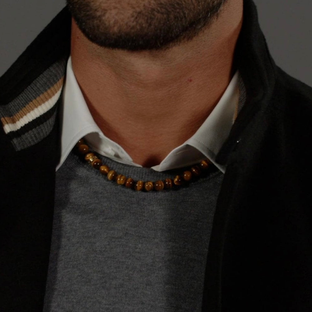 Boss | Gents Tigers Eye Beaded Necklace