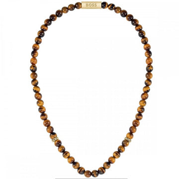 Boss | Gents Tigers Eye Beaded Necklace