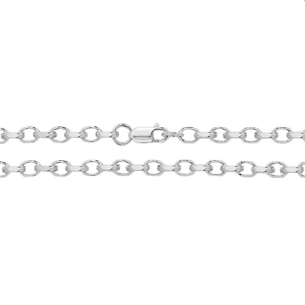 Sterling Silver Faceted Belcher Chain