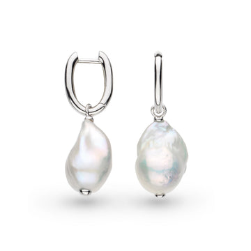 Kit Heath | Baroque Pearl Multi Wear Hoop Earrings