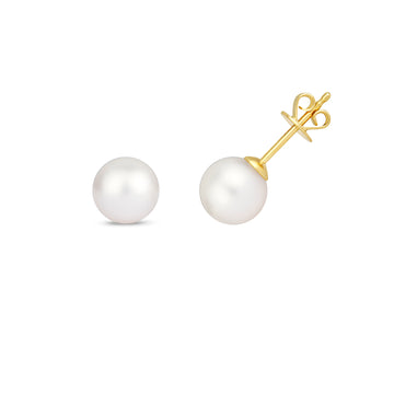 9ct Yellow Gold Freshwater Pearl Stud Earrings