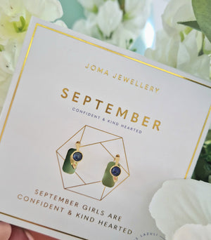 Joma Jewellery | September Birthstone Hoop Earrings