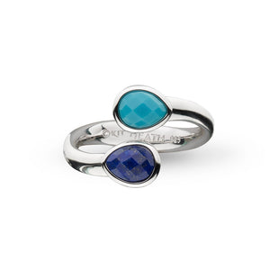 Kit Heath | Pebble Azure Gemstone Open Crossover Ring