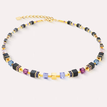 Coeur De Lion | Geocube Precious Classic Blue Moon Gold Necklace