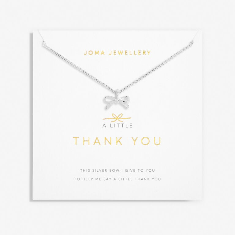 Joma Jewellery | Thank You Bow Necklace