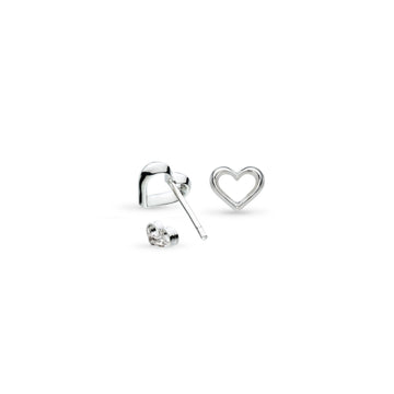 Kit Heath | Love Silver Heart Stud Earrings